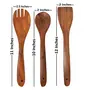 Premium Wooden Spoons for Cooking, Nonstick Wood Kitchen Utensil Cooking Spoons, Natural Sheesham Wood Kitchen Utensils Set (6 Pcs), 5 image