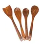 Premium Wooden Spoons for Cooking, Nonstick Wood Kitchen Utensil Cooking Spoons, Natural Sheesham Wood Kitchen Utensils Set (5 Pcs), 2 image