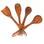 Premium Wooden Spoons for Cooking, Nonstick Wood Kitchen Utensil Cooking Spoons, Natural Sheesham Wood Kitchen Utensils Set (5 Pcs), 4 image
