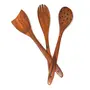 Premium Wooden Spoons for Cooking, Nonstick Wood Kitchen Utensil Cooking Spoons, Natural Sheesham Wood Kitchen Utensils Set (4 Pcs), 4 image