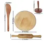 Brown Wooden Skimmer & Chakla Belan - 4 Pieces, 5 image