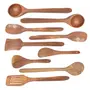 Handmade Wooden Serving And Cooking Spoon Kitchen Utensil Set Of 9, 2 image