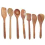 Handmade Wooden Serving And Cooking Spoon Kitchen Utensil Set Of 7, 2 image