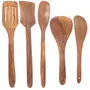 Handmade Wooden Serving And Cooking Spoon Kitchen Utensil Set Of 5