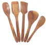 Handmade Wooden Serving And Cooking Spoon Kitchen Utensil Set Of 5, 2 image