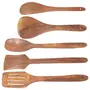 Handmade Wooden Serving And Cooking Spoon Kitchen Utensil Set Of 5, 3 image