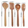 Handmade Wooden Serving and Cooking Spoon Kitchen Utensil Set Of 4, 8 image