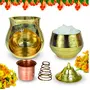 Reiki Crystal Products Brass Aroma Incense Burner Camphor Lamp Aroma Lamp Oil Burner Oil Diffuser with Copper Spring Diya, 2 image