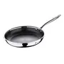 Bergner Hitech Triply Stainless Steel Scratch Resistant Non Stick Frypan/Frying Pan with Glass Lid 24 cm Induction Base Food Safe (PFOA Free) 5 Years Warranty Silver, 4 image