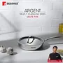 Bergner Argent Tri Ply Stainless Steel Sautepan/Deep Frypan with Stainless Steel Lid (26 cm 3.1 Litres Induction Base Silver), 4 image