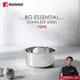 Bergner Essential Stainless Steel Tope with Induction Base (22 cm 4500 ml Silver), 2 image