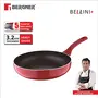 Bergner Bellini Plus 5 Layer Marble Non Stick Frypan 20 cm Induction Base Soft Touch Handle Food Safe (PFOA Free) Thickness 3.2mm 1 Year Warranty Red, 5 image