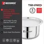BERGNER Tripro Triply Stainless Steel Tope/Patila with Stainless Steel Lid 14 cm 1.2 Litre Induction Base Silver, 5 image