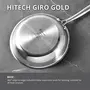 Bergner Hitech Giro Gold Triply Stainless Steel Scratch Resistant Non Stick Frypan/Frying Pan 24 cm Induction Base Food Safe (PFOA Free) 5 Years Warranty Silver, 8 image