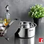 BERGNER Tripro Triply Stainless Steel Tope/Patila with Stainless Steel Lid 14 cm 1.2 Litre Induction Base Silver, 8 image