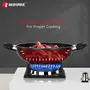 Bergner Essential Plus 5 Layer Marble Non Stick Kadai/Kadhai with Glass Lid 26 cm 4.5 litres Induction Base Food Safe (PFOA Free) Thickness 2.8mm 1 Year Warranty Black, 5 image