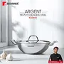 Bergner Argent Tri-Ply Stainless Steel Kadhai with Stainless Steel lid (24 cm 2.5 Liters Induction Base Silver), 3 image