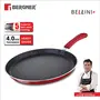Bergner Bellini Plus 5 Layer Marble Non Stick Tawa / Dosa Tawa 26 cm Induction Base Soft Touch Handle Food Safe (PFOA Free) Thickness 4mm 1 Year Warranty Red, 3 image