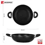 Bergner Essential Plus 5 Layer Marble Non Stick Kadai/Kadhai with Glass Lid 26 cm 4.5 litres Induction Base Food Safe (PFOA Free) Thickness 2.8mm 1 Year Warranty Black, 7 image