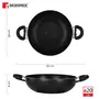 Bergner Essential Plus 5 Layer Marble Non Stick Kadai / Kadhai with Glass Lid 20 cm 2.3 Litre Induction Base Food Safe (PFOA Free) Thickness 2.8mm 1 Year Warranty Black, 7 image