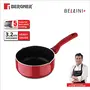 BERGNER Bellini Plus Induction Base Soft Touch Handle Food Safe (PFOA Free) 5 Layer Marble Aluminium Non Stick Saucepan - 16 cm 1.8 L Thickness 3.2mm Red, 2 image
