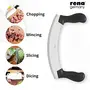 Rena Germany - Pizza Cutter - Pizza Slicer - Mezzaluna / Mincing Knife - Double Handle Ideal for Mincing Dicing Chopping & Slicing - with Serrated Knife, 8 image