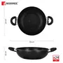 Bergner Essential Plus 5 Layer Marble Non Stick Kadai / Kadhai with Glass Lid 24 cm 3.6 litres Induction Base Food Safe (PFOA Free) Thickness 2.8mm 1 Year Warranty Black, 7 image