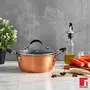 Bergner Infinity Chefs Forged Aluminium Non-Stick Casserole with Glass Lid (20 cm 2.5 Litres Induction Base Copper), 3 image