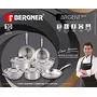 Bergner Argent 5CX 5-Ply Stainless Steel Saucepan with Stainless Steel Lid Riveted Cast Handle & Induction Base (16 cm 1.6 Liters Silver), 5 image