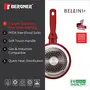BERGNER Bellini Plus Induction Base Soft Touch Handle Food Safe (PFOA Free) 5 Layer Marble Aluminium Non Stick Saucepan - 16 cm 1.8 L Thickness 3.2mm Red, 3 image
