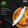 Rena Germany - Pizza Cutter - Pizza Slicer - Mezzaluna / Mincing Knife - Double Handle Ideal for Mincing Dicing Chopping & Slicing - with Serrated Knife, 10 image