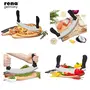 Rena Germany - Pizza Cutter - Pizza Slicer - Mezzaluna / Mincing Knife - Double Handle Ideal for Mincing Dicing Chopping & Slicing - with Serrated Knife, 14 image