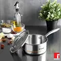 Bergner Argent 5CX 5-Ply Stainless Steel Saucepan with Stainless Steel Lid Riveted Cast Handle & Induction Base (16 cm 1.6 Liters Silver), 6 image