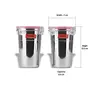 Sumeet Stainless Steel Airtight Leak Proof Frezzer Safe and Dust Proof Glass Tumbler with Lid Set of 2. Capacity - 400ML Dia - 7 cm (Each), 8 image