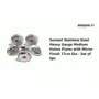 Sumeet Stainless Steel Heavy Gauge Medium Halwa Plates with Mirror Finish 17cm Dia - Set of 6pc, 3 image