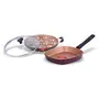 Sumeet Greaser Aluminium Grill Appam Patra With Lid Grill Pan 1.1 L Grill Pan 12 Piece (Peach), 17 image