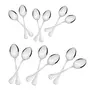 Sumeet Stainless Steel Spoon Set of 12 Pc (Baby/Medium Spoon 6 Pc (16cm L) Dessert/Table Spoon 6 Pc (18.5cm L)) (1.6mm Thick) ASIN: B07R6XCNZ7, 12 image