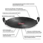 Sumeet Pre Seasoned Iron Concave Roti / Paratha Tawa 2.5mm Thick (Double Side Handle) 31.5 cm, 3 image