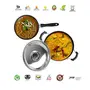 Sumeet Aluminium Cookware Set With Lid 1.5L 1 Kadhai With Lid 1 Tapper Pan (Red), 6 image