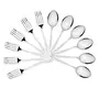 Sumeet Stainless Steel Heavy Gauge Spoon and Fork Set of 12 Pc (Dessert/Table Spoon 6 Pc (18.5cm L) Dessert/Table Fork 6 Pc (18.2cm L)) (1.6mm Thick), 17 image