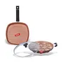 Sumeet Greaser Aluminium Grill Appam Patra With Lid Grill Pan 1.1 L Grill Pan 12 Piece (Peach), 15 image