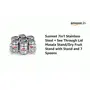 Sumeet 7in1 Stainless Steel + See Through Lid Masala Stand/Dry Fruit Stand with Stand and 7 Spoons, 3 image