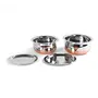 Sumeet Stainless Steel Copper Bottom Belly Shape 2 Pc Tope / Cookware/ Pot Set with Lid 2.4Ltr 3Ltr (Silver), 6 image