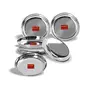 Sumeet Stainless Steel Heavy Gauge Small Halwa Plates with Mirror Finish 14.5cm Dia - Set of 6pc, 5 image