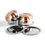 Sumeet Stainless Steel Copper Bottom Belly Shape 2 Pc Tope / Cookware/ Pot Set with Lid 2.4Ltr 3Ltr (Silver), 5 image
