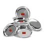 Sumeet Stainless Steel Heavy Gauge Small Halwa Plates with Mirror Finish 14.5cm Dia - Set of 6pc, 3 image