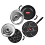 Sumeet 2.6mm Thick Non-Stick Red Joy Combo Set (Multi Snack Maker  26.5cm Dia + Kadhai with Lid  1.5Ltr Capacity- 20cm Dia + Grill Appam Patra with Lid  23cm Dia), 5 image