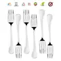 Sumeet Stainless Steel Dessert/Table Forks Set of 6 Pc  (18.2cm L) (1.6mm Thick), 2 image