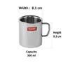 Sumeet Stainless Steel Double Wall Tea and Coffee Big Mug Set of 2Pcs (300 Ml Each), 4 image