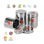 Sumeet Stainless Steel Vertical Canisters/Ubha Dabba/Storage Containers Set of 3Pcs (No. 7 to No. 9) (350ml 500ml 700ml), 4 image